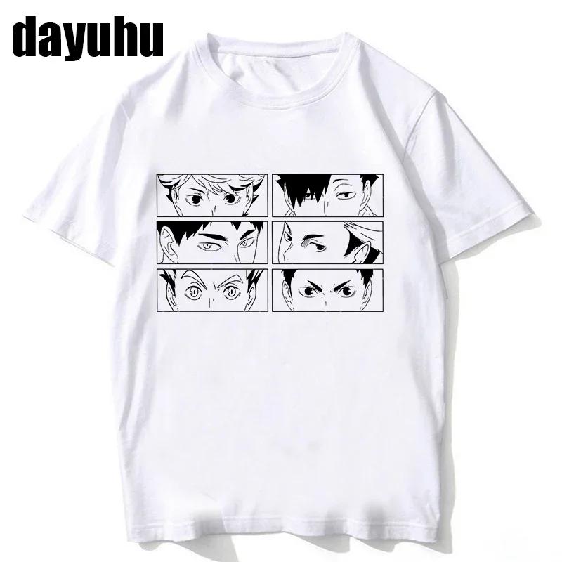 Футболка в стиле 90-х: Haikyuu (мужская/женская) с изображением Куроо, японского аниме, манги Бокуто, Шоё, волейбола, креативная футболка с мультяшным рисунком, мужская футболка.