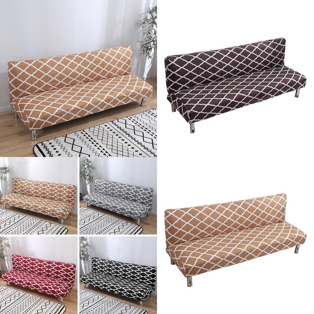 Stylish Wrinkle Resistant Stretch Geometry Sofa Bed Cover For Full Folding Sofas