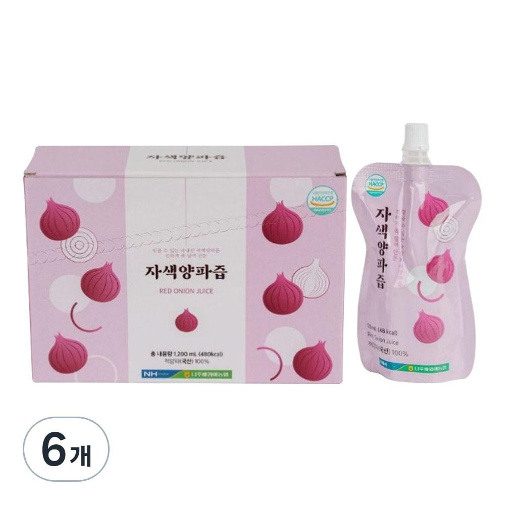 Naju Pear Horticultural Cooperative Purple Onion Juice Grown in Red Soil Fields 10p (6 pcs) 1.2L