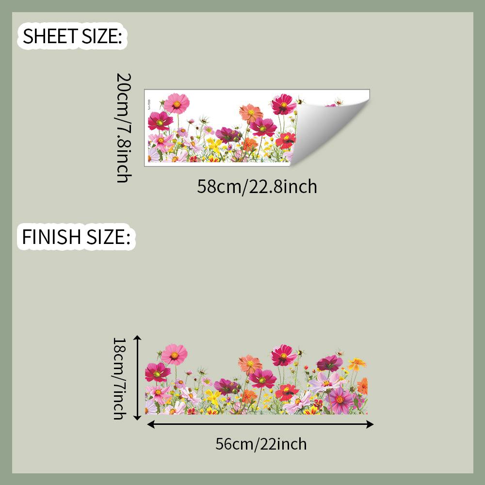 Двусторонняя красочная наклейка на стену с изображением бабочек и цветов, электростатическая паста, паста для оконного стекла, видимая декоративная наклейка на стену