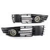 1 Pair Angel Eye Car Front Bumper Fog Lamps Grille With LED Daytime Running Lights Assembly Parts For Passat B5 B5.5