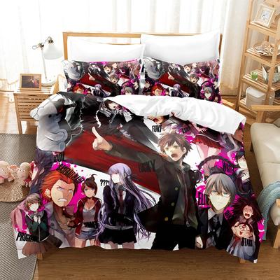 Модный 3D-принт с аниме-игрой Danganronpa, комплект постельного белья, двуспальный, двуспальный, пододеяльник, наволочка для мальчиков и девочек, для взрослых, спальня