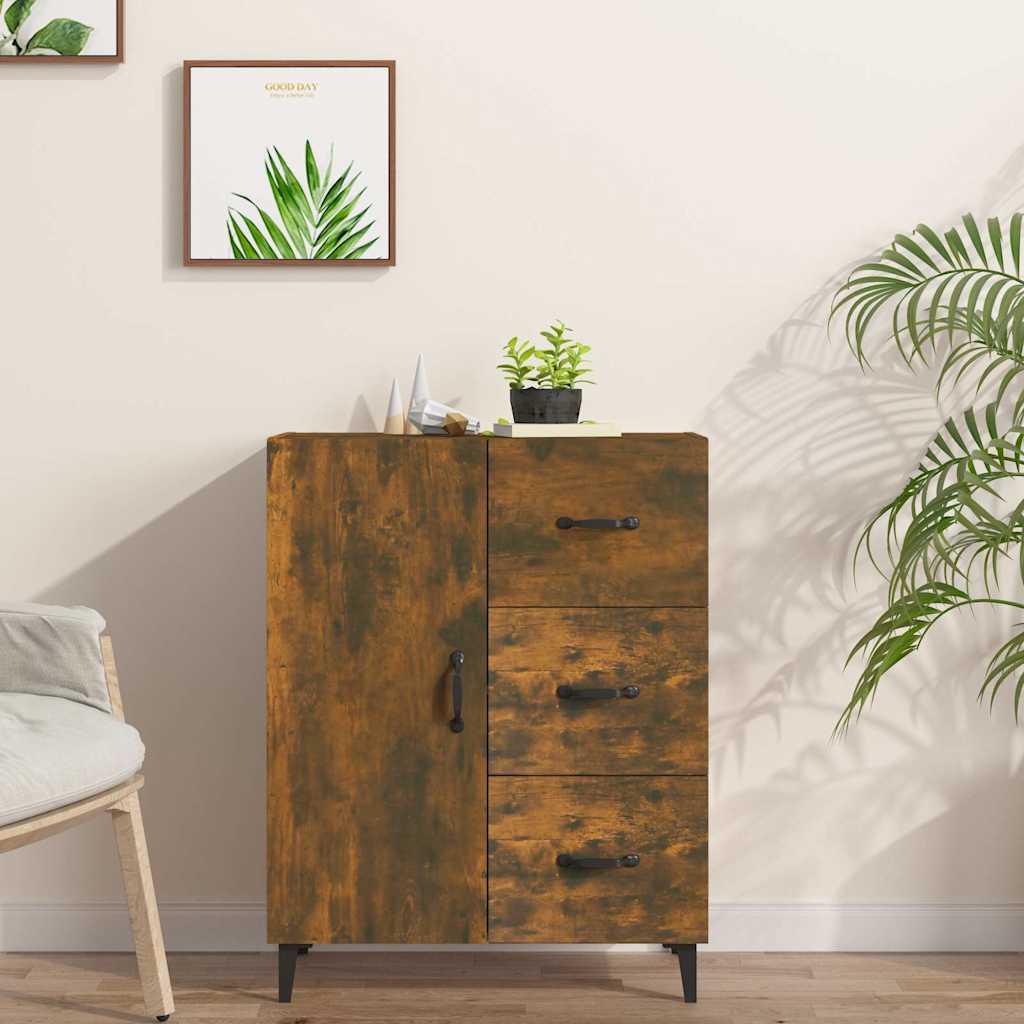 vidaXL Sideboard Räuchereiche 69,5x34x90 cm Holzwerkstoff
