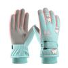 Kids' Winter Touch Screen Ski Gloves - Non-Slip, Windproof, Warm, Five-Finger Design with Velvet Lining