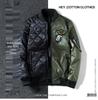 Men's Plus Size Reversible Winter Bomber Jacket - Extra Thick Cotton Baseball Style Coat