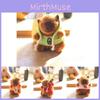 Charming Capybara Plush Pendant Keychain Colorful Fluffy Soft Animal Doll Accessory