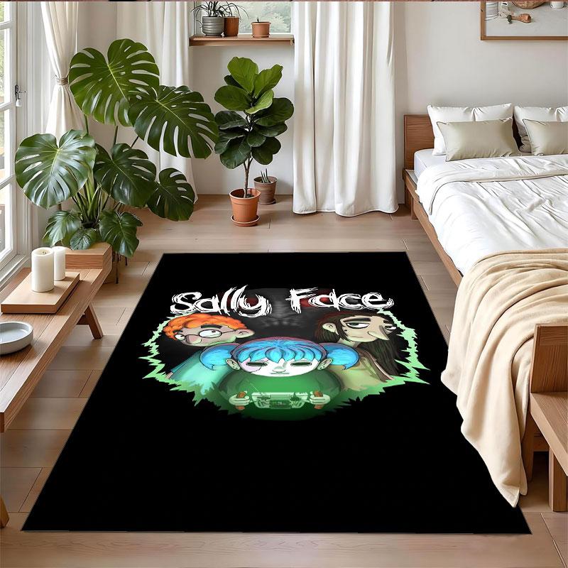 Crystal Velvet Rug Soft Non Slip Indoor Floor Mat Home DecorSally Face