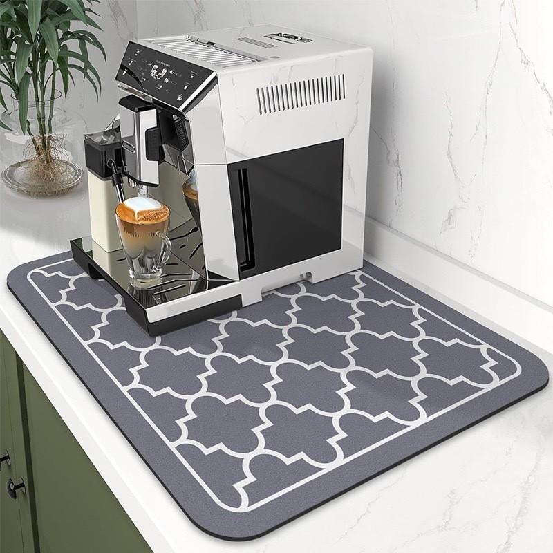Quick-Dry Absorbent Coaster & Drain Pad for Kitchen Countertops