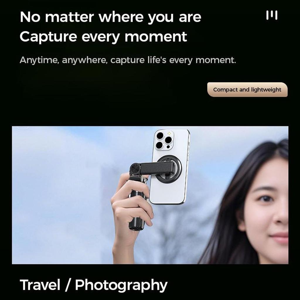 Стабильный, Портативный, Выдвижной, Bluetooth и Ручной Магнитный Селфи-стик с Четырехугольной Подставкой