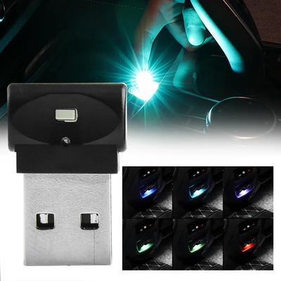 Автомобильный Мини USB LED Подсветка Салона Декоративные Атмосферные Лампы Авто ПК Компьютер Портативные Огни Plug Play Автомобили Аксессуар для Интерьера