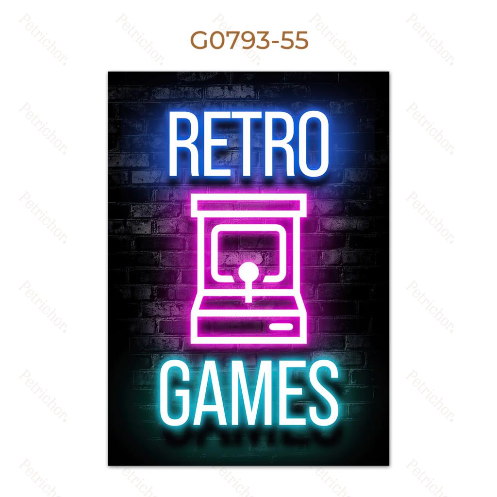 Modern Lights Gaming Zone Industrial Neon Wall Art Canvas Painting Posters Picture For Internet Cafe Bar Boy Room Home Decor