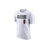 Nike Футболка NBA Portland Trail Blazers Damian Lillard белая мужская уличная одежда DR6395-100