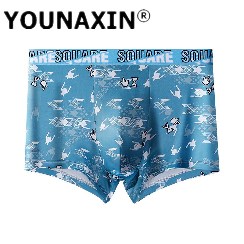 Мужское нижнее белье большого размера, трусы-боксеры Ice Silk, дышащее нижнее белье для подростков, шорты, спортивное нижнее белье L XL 2XL 3XL 4XL 5XL