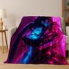 Kpop Demon Hunters Rumi Mira Zoey Music Cartoon Cute Flannel Blanket Soft Warm Blanket for Bedroom Living Room Bed Picnic Gift
