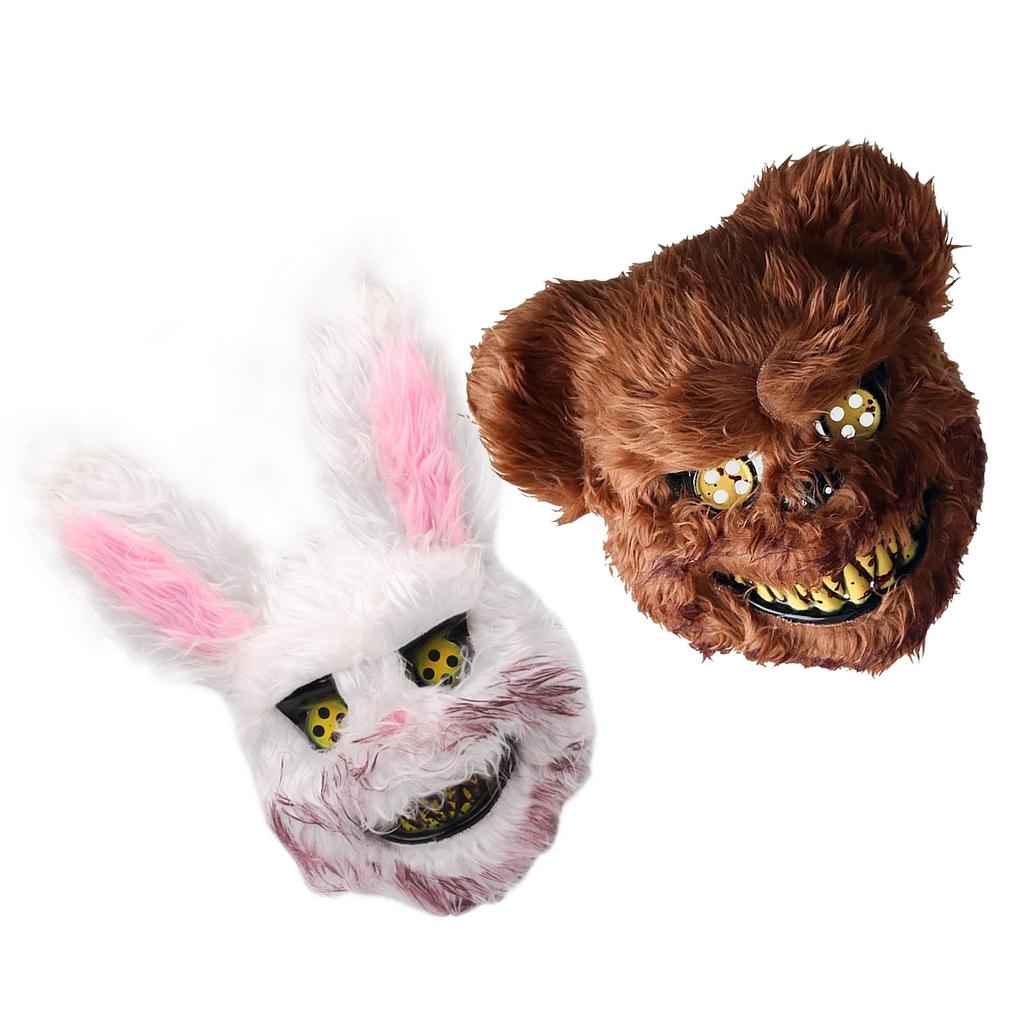 Хэллоуин жуткая плюшевая маска реалистичный внешний вид соответствующий размер реквизит для Хэллоуина для ужасов тематика P
