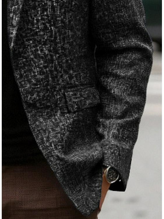 Мужской тонкий однобортный повседневный блейзер 2025 - Весна/Осень, Не требующий глажки