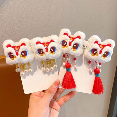 Китайский Новый год красные заколки для волос головной убор девушки китайский старинный стиль заколка для волос ювелирные изделия
