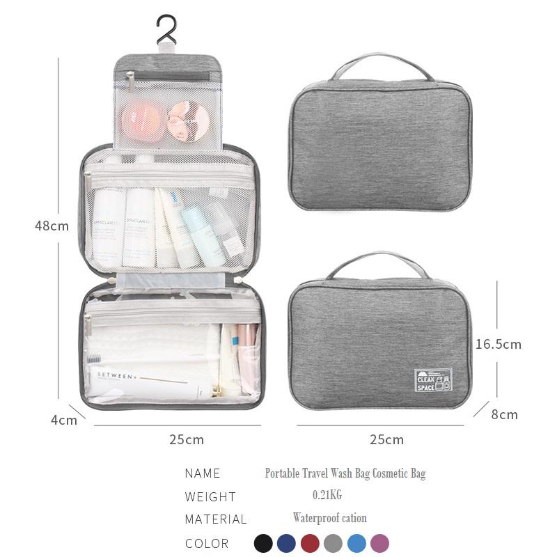 Дорожная портативная женская косметичка, подвесная сухая и влажная разделительная стирка, косметичка, органайзер для туалетных принадлежностей, косметичка для хранения
