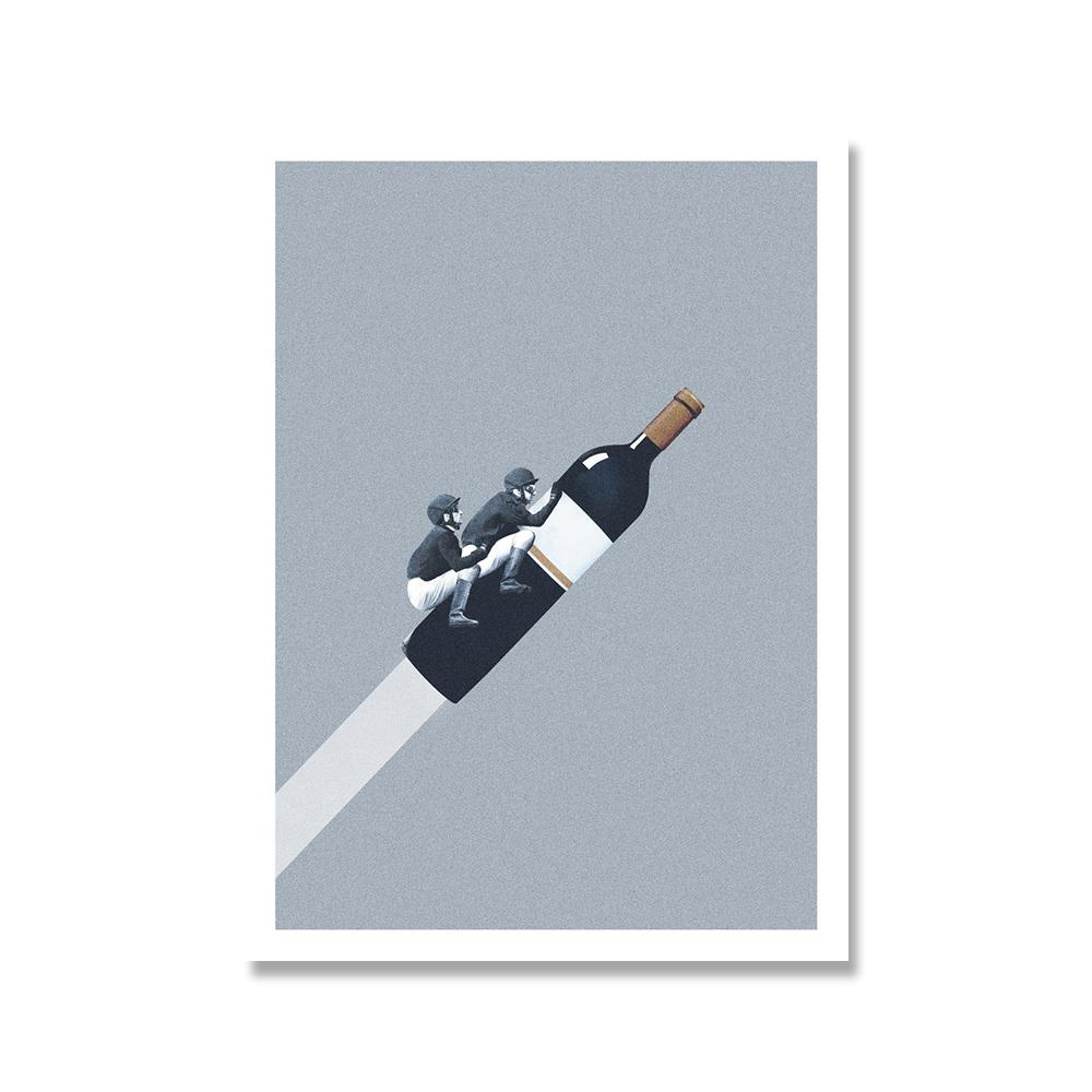 Мы едем на рассвете плакат с принтом эстетический декор комнаты красное вино кофе холст картина настенная живопись плавательная точка минималистичный домашний декор