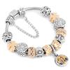 Pan's Pumpkin Carriage & Tree of Life Magnolia Beaded Bracelet - Classic Christmas Gift