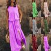 Women's Casual Fashion Solid Sexy Slim Backless Sleeveless Long Dress