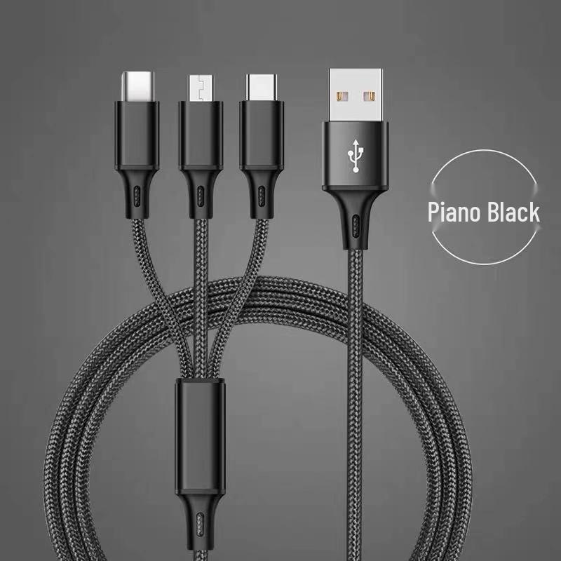 Универсальный кабель для быстрой зарядки 3 в 1: Совместимо с устройствами Apple, Android и Type-C