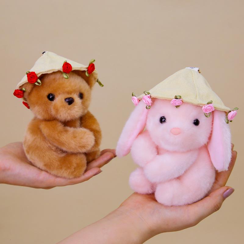 Мишка с соплями Букет из роз Мишка Стол с куклой Роза Кролик Кукла Мишка Плюшевая игрушка Подарок на День святого Валентина