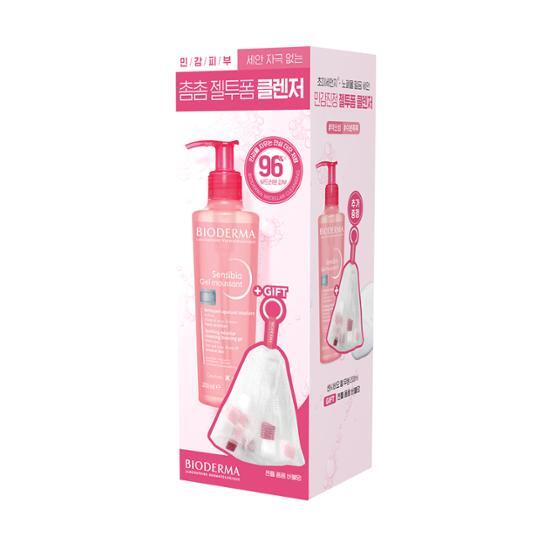 [Ограниченное специальное предложение] Гель Bioderma Sensibio Matchless, 200 мл, специальный (+ Пузырьковая сетка для лица бесплатно), Корея очищение
