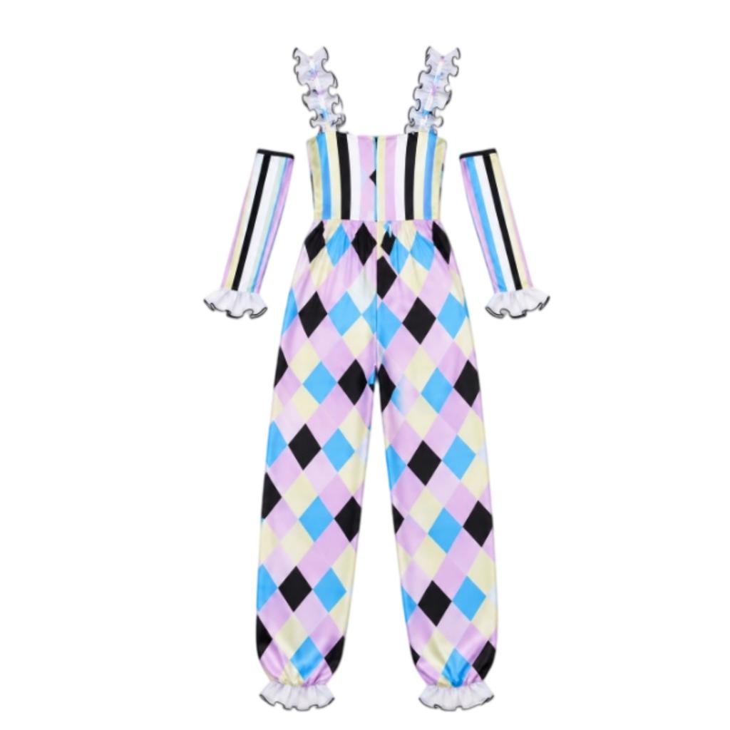 Cosplay Halloween dark clown onesie cosplay costume, clown return to Europe and the United States sexy party costume