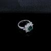 Серебряное кольцо с изумрудом S925 для женщин - Роскошное и универсальное для повседневной носки