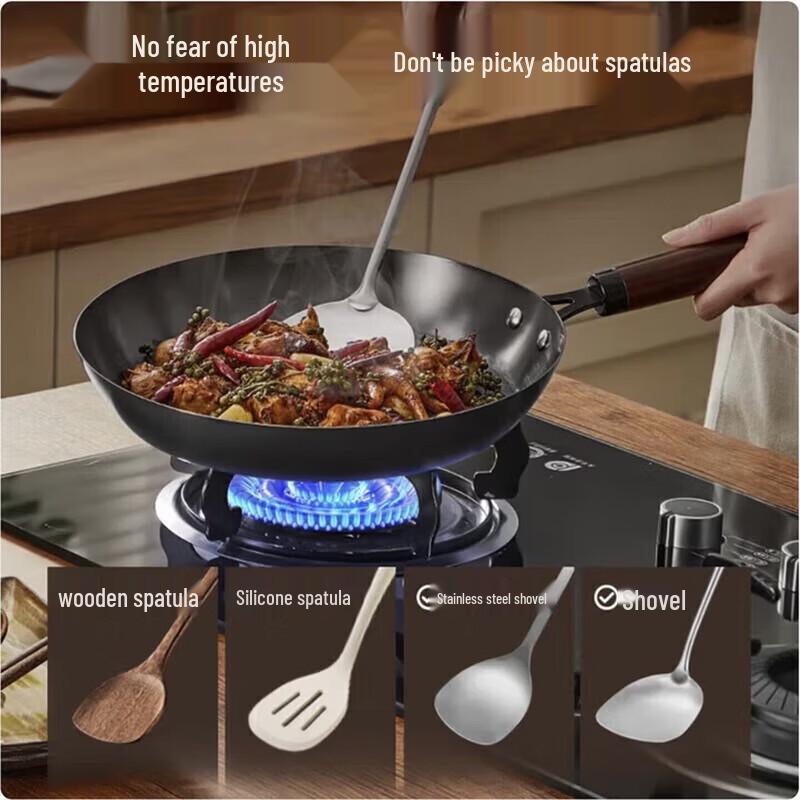 Supor 28cm Fine Iron Frying Pan with Lid
