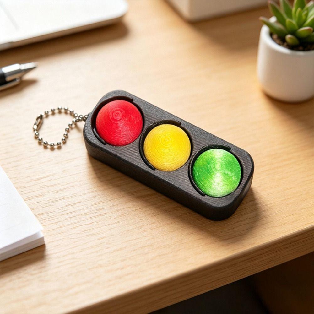 Lightweight Mini Fidget Toy 3D Printed Traffic Light Fidget Toy Gift For Teens