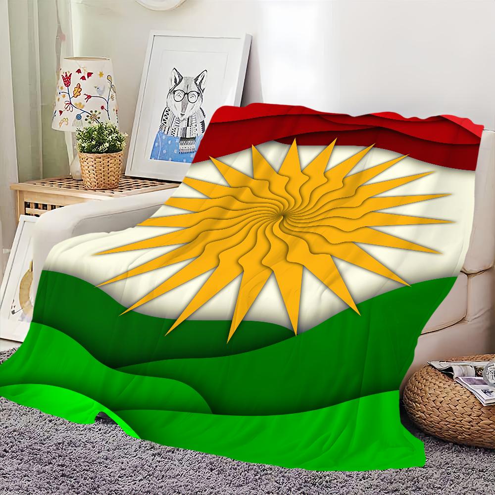 K-KurdistanS Printed Comfortable And Soft Sofa Living Room Bedroom Plush Blanket Suitable For Home Travel And Gifts