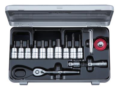 Набор торцевых ключей с короткими шестигранными битами Kyoto Machinery TBT3S17HX (КТК) 9,5кв.м.