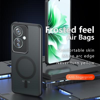 Чехол для Oppo Reno11 F 5G, совместимый с MagSafe, матовый чехол для телефона из ТПУ+ПК с тактильным покрытием