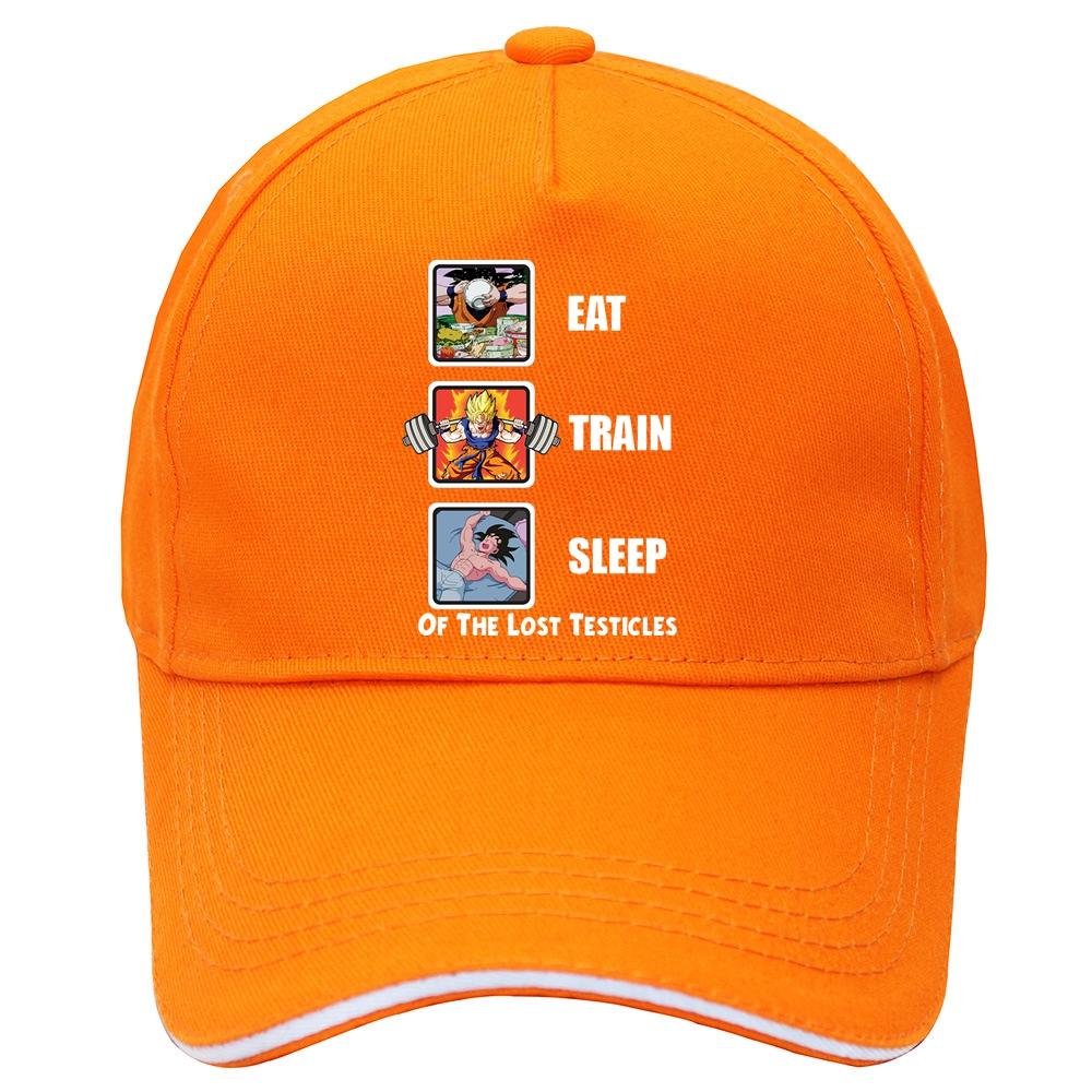 2023 Eat Train Sleep GoKu Hat Unisex Humor Повседневная кепка унисекс с принтом для колледжа Бейсбольная женская кепка в стиле хип-хоп Шапки