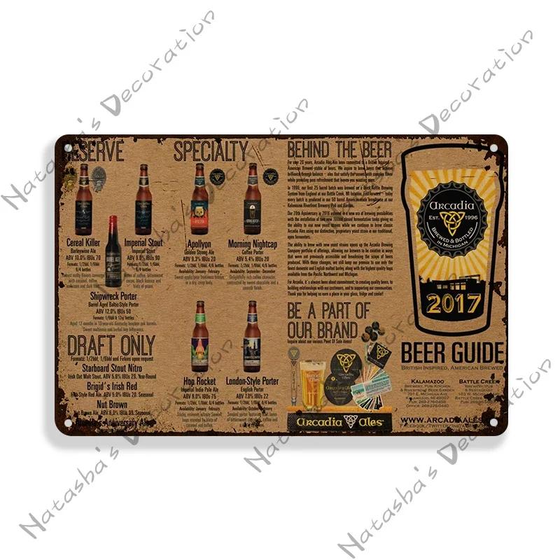 Beer Decorative Plate Bar Industrial Decoration Old Retro Poster Home Bar Cafe Club Wall Metal Plate Classic Wall Metal Signs