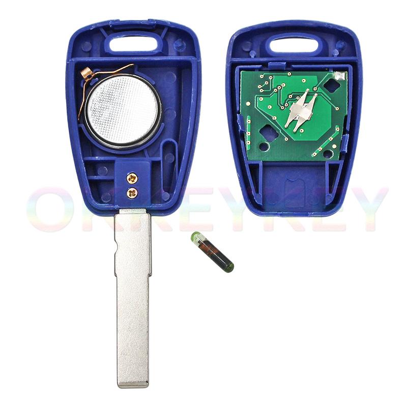 Ecusells 1 Button Remote Car Key Fob 433MHz with ID48 Chip for Fiat Doblo Albea Palio Punto 2005 2006 2007 2008 P/N: 71744151