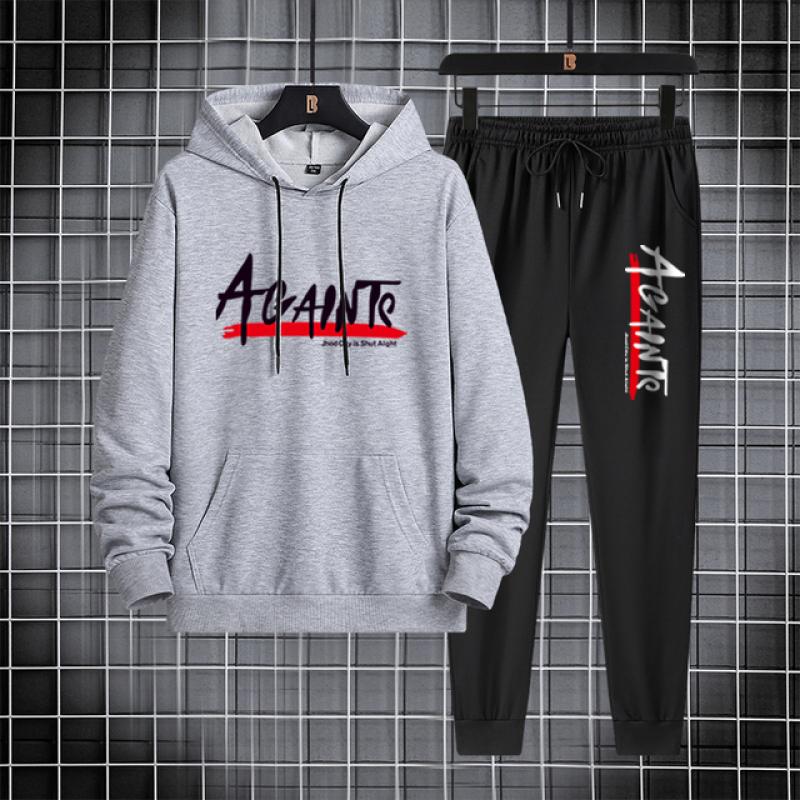 Осенне-зимний мужской и женский свитер с капюшоном с модным принтом Slim Fit