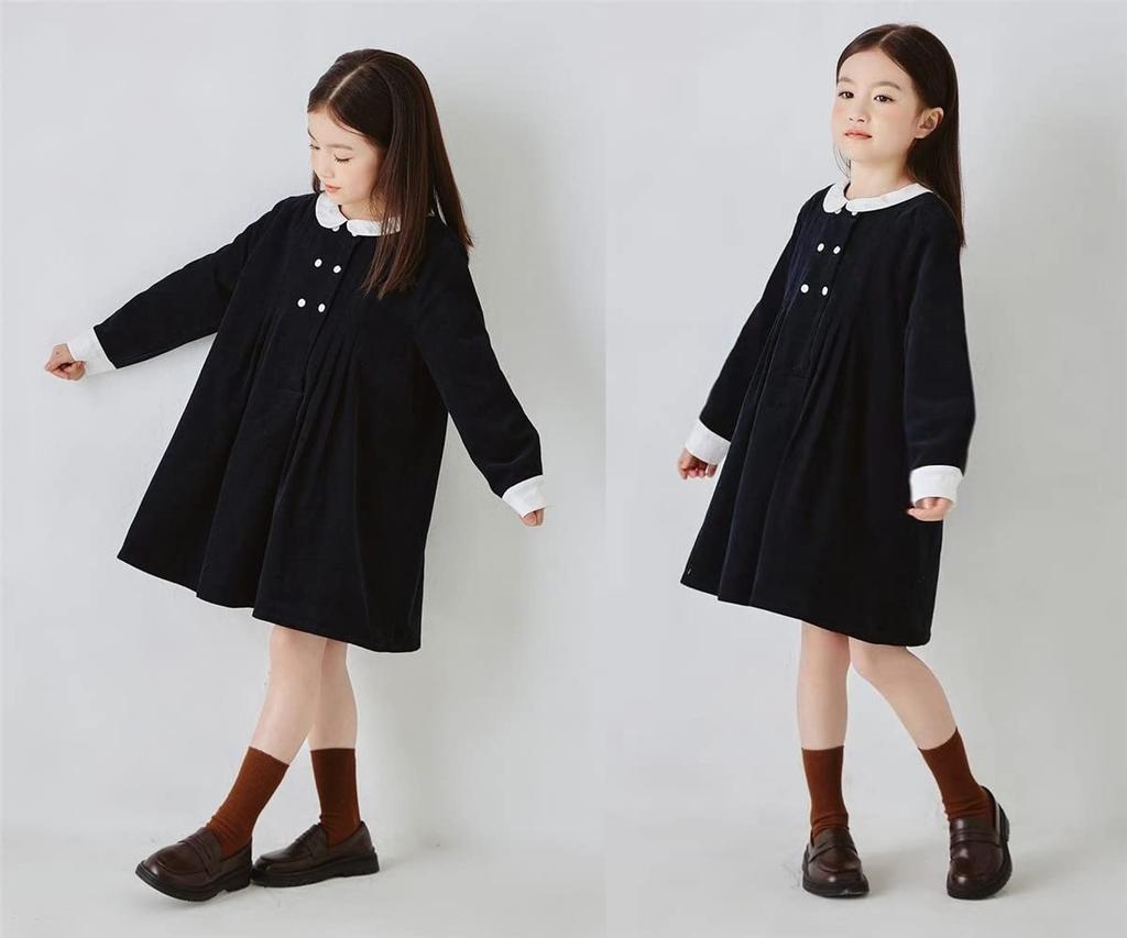 Honey baby Формальное Длинное Круглое Идеально для Поступления в Школу Поступления в Детский Сад и Дней Рождения Размер Платье для Девочек, Рукава, Воротник, Церемонии, Концерты,