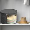 Transparent Hat Storage Bucket Cap Organizer Large Capacity Zipper Closure Dustproof Cowboy Hat Storage Box