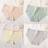 Women's Underwear, Morandi Color Ribbed Cotton, Antibacterial Crotch, Physiological Period Underwear, No Trace Embroidery