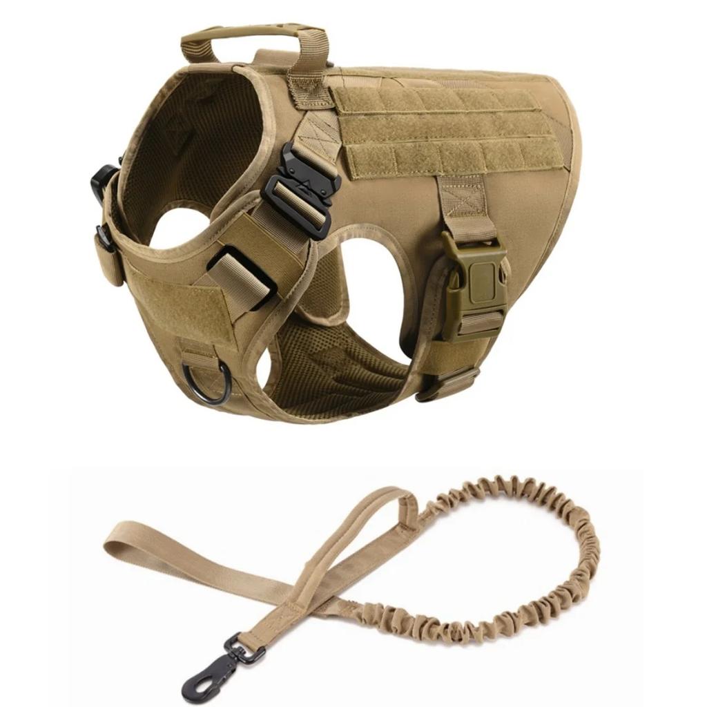 Большой комплект шлейки и поводка для собак, немецкая овчарка, малинуа, тренировочный прогулочный жилет, комплект шлейки и ошейника для собак всех пород