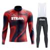 Men Women Cycling Jersey Set Long Sleeve Quick Dry Bike Apparel Road Outdoor Riding