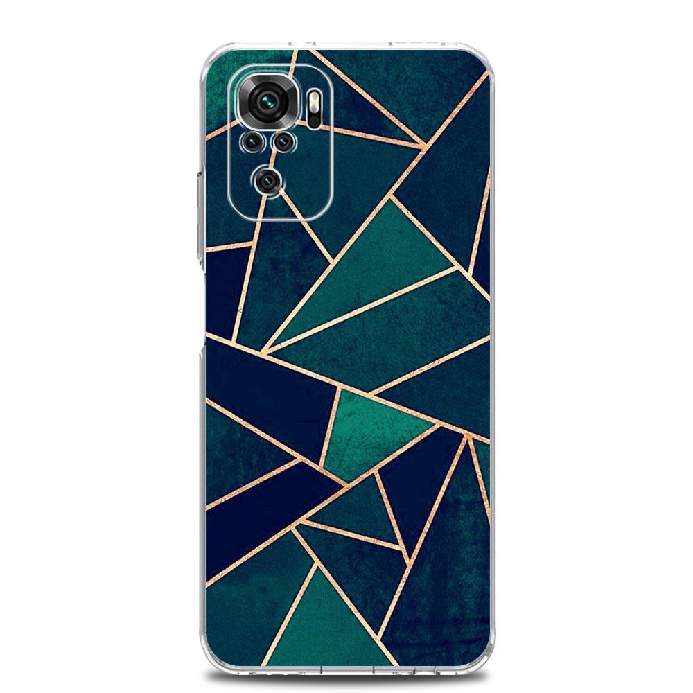 Новый квадратный прозрачный чехол для телефона Xiaomi Redmi Note 12 11 9S 9 8 10 Pro+ 7 8T 9C 9A 8A K40 игровой силиконовый чехол мраморный геометрический