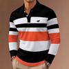 Autumn Winter Men Clothes Long Sleeve Stripe Polo Shirt Men Casual Fashion Golf Polo Shirt Slim Fit Tops 100% Polyester