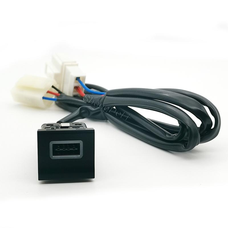 12V/24V Car QC3.0 USB Single Interface Charger Phone Charging Adapter Button Fit for Polo 2014-2018