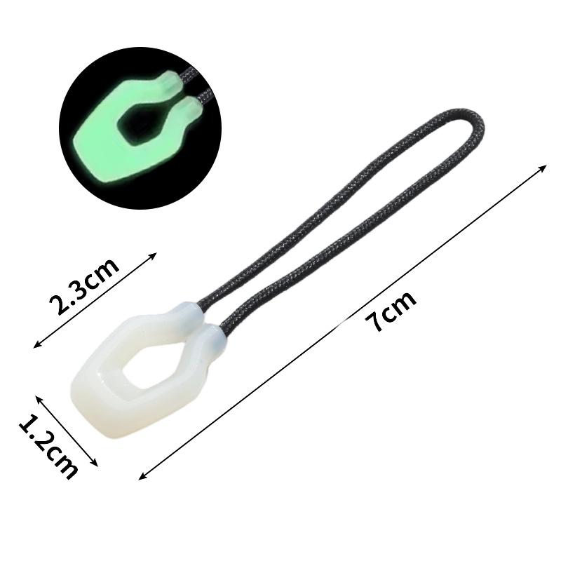 1-10PCS Luminous Zipper Pullers Zipper Extension Knapsack Jacket Zippers Tent Zipper Pull Slider Head Tool Luggage Accessories