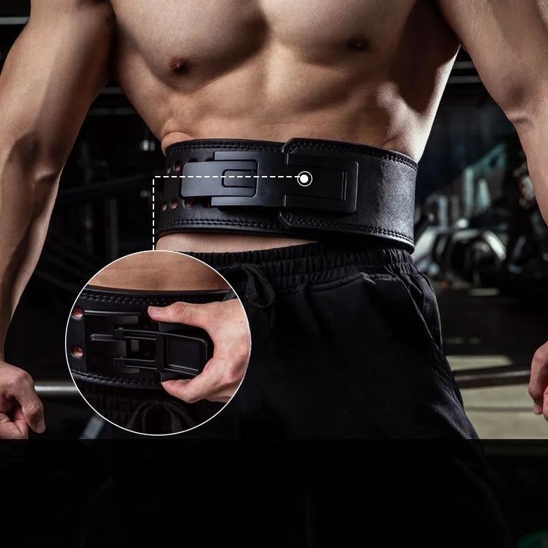 Weightlifting Belt for Squat Barbell Powerlifting Adjustable Leather Waist Support Bodybuilding Exercise Fitness Protective Belt