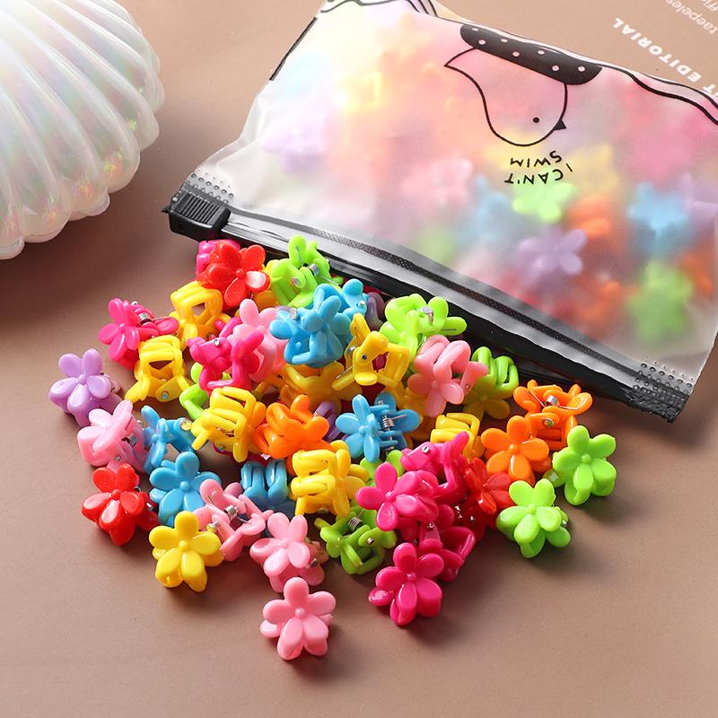20 шт., красочные маленькие когти для волос, заколки с цветами для девочек, аксессуары для волос, детские головные уборы с героями мультфильмов, подарок